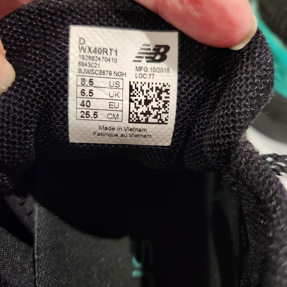 New Balance 40v1 Minimus Vibram Rev Lite Black/Teal Women's Sneakers. Size 8.5 - Picture 8 of 10